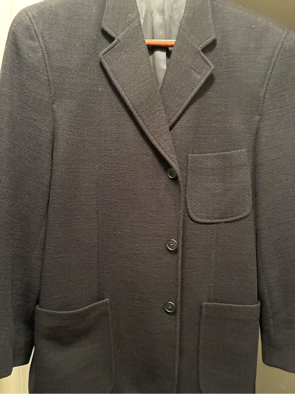 Classic Men’s Black Wool Jacket - Timeless Tailored Style
